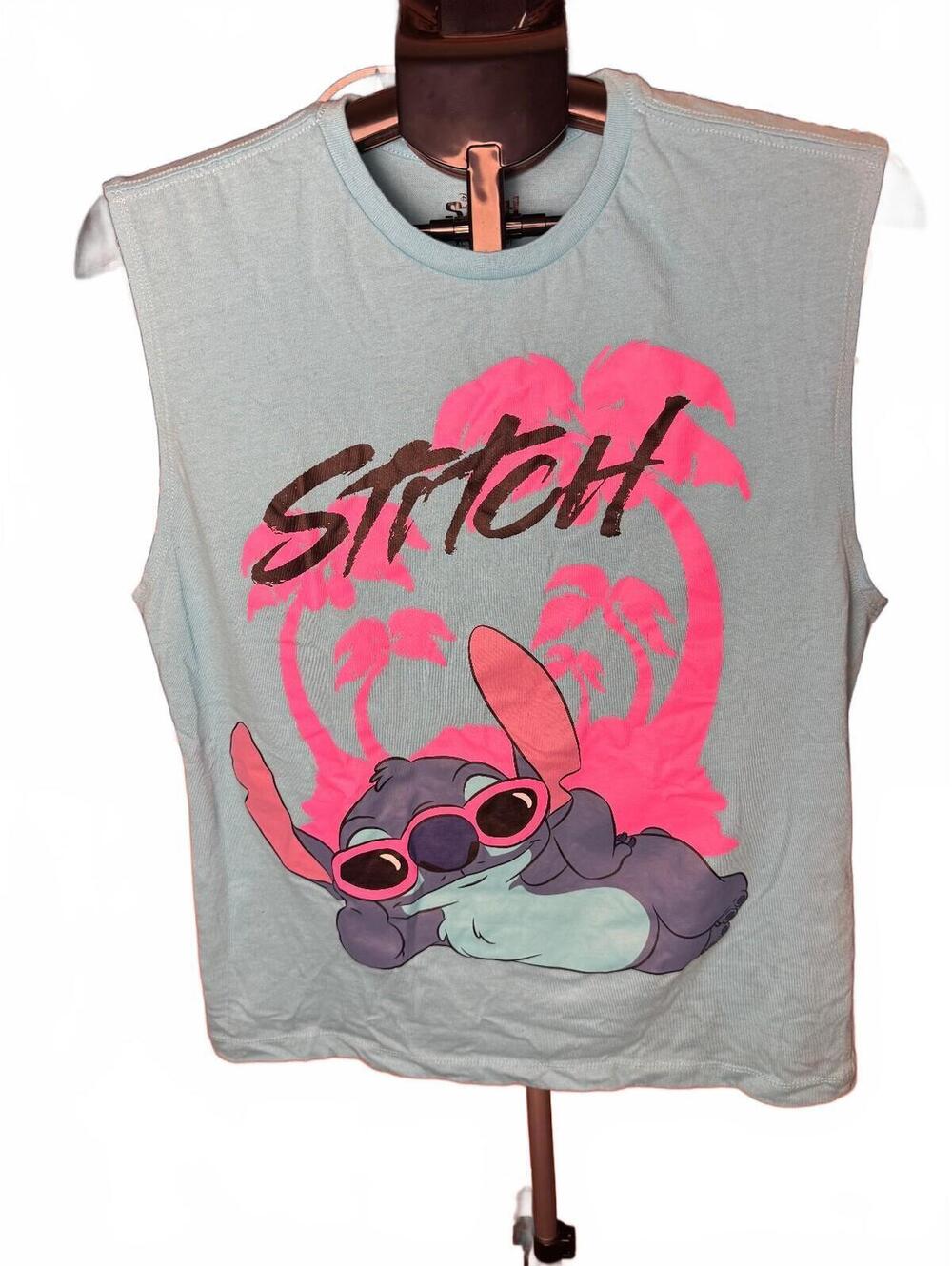 Disney Stitch Sleeveless Graphic Tank Top kids sz XL 14/16 beach hawaii ohana